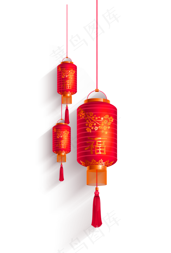 免抠红色福字灯笼(585X866(DPI:96))psd模版下载