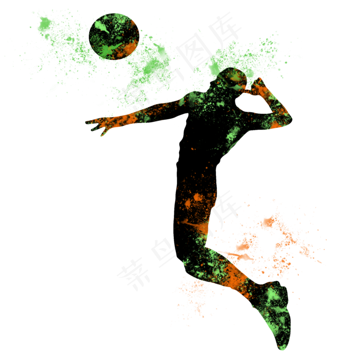 开学季排球社团招新剪影,免抠元素