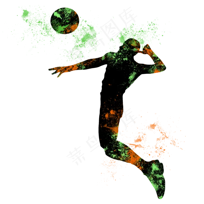 开学季排球社团招新剪影,免抠元素(2000X2000(DPI:300))psd模版下载