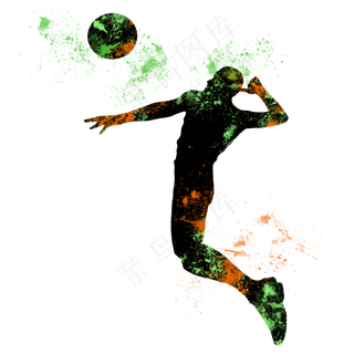 开学季排球社团招新剪影,免抠元素