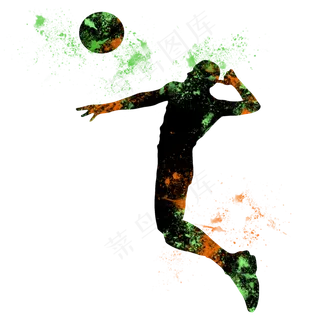 开学季排球社团招新剪影,免抠元素