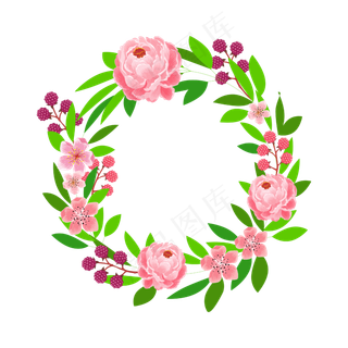 矢量手绘卡通花束