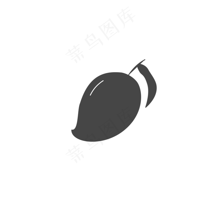 黑色的芒果免抠图