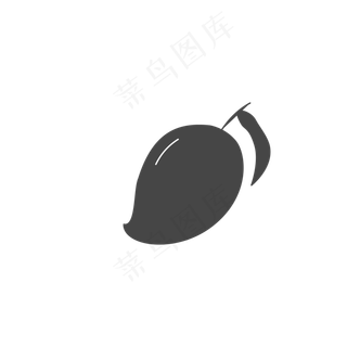 黑色的芒果免抠图