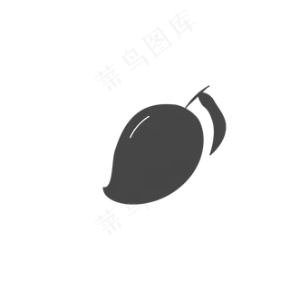 黑色的芒果免抠图