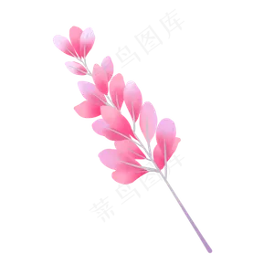 花束装饰少女心粉色兔毛草