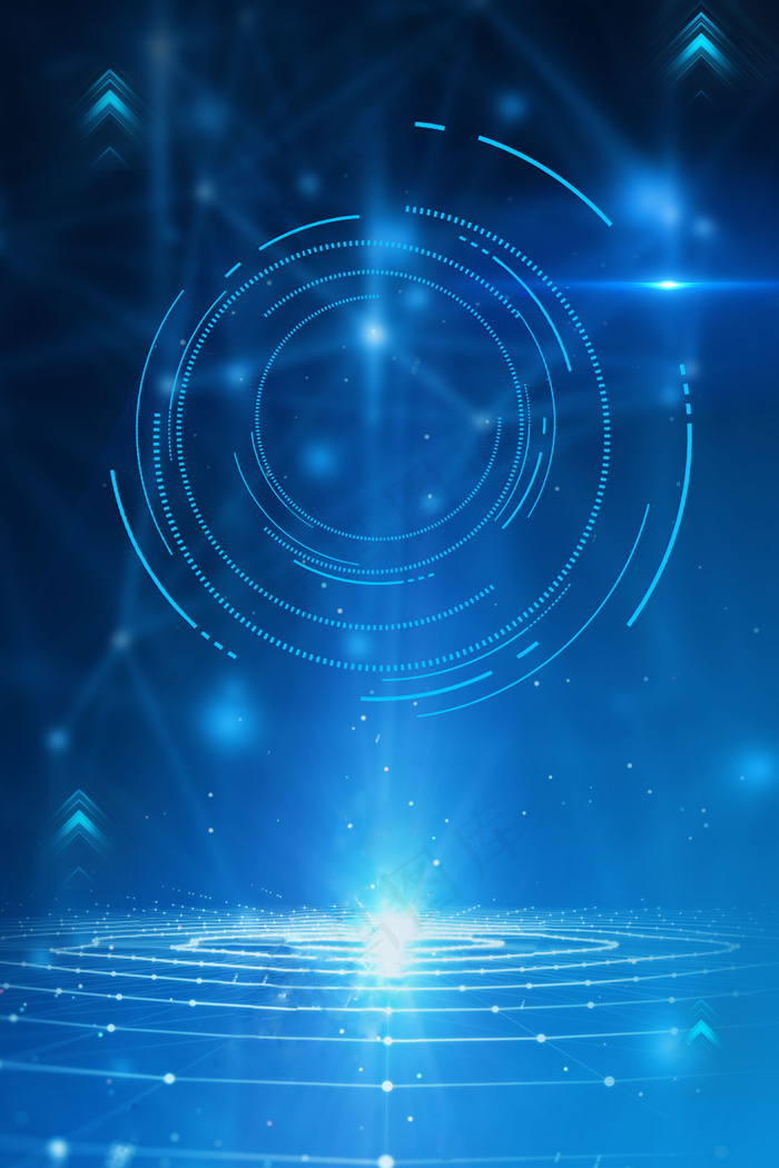 简约蓝色科技人才活动日海报背景背景图片素材
