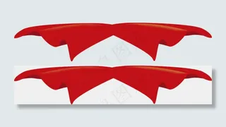 红色中国风丝巾飘落