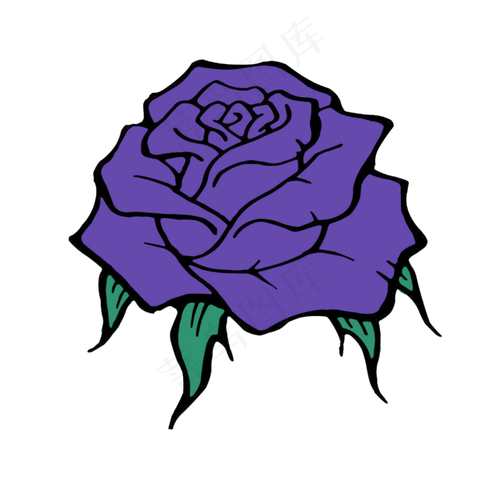 仿真紫色玫瑰