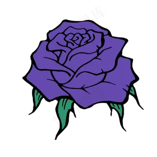 仿真紫色玫瑰