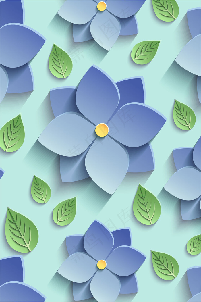 3D清新时尚花卉样式背景背景图片素材,背景元素