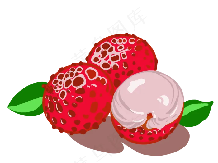 红色荔枝水果(4000X3000(DPI:300))psd模版下载