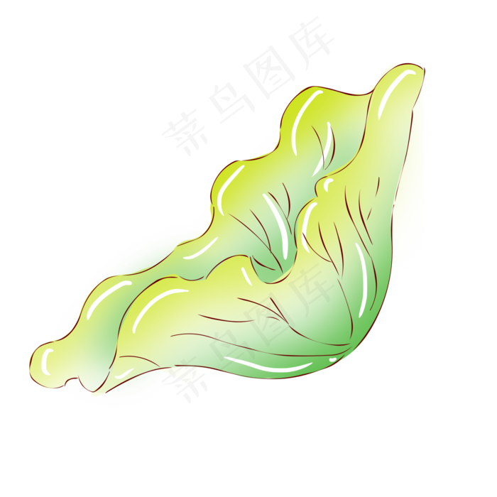 手绘花荷花小清新植物绿色荷叶(2000X2000(DPI:300))psd模版下载