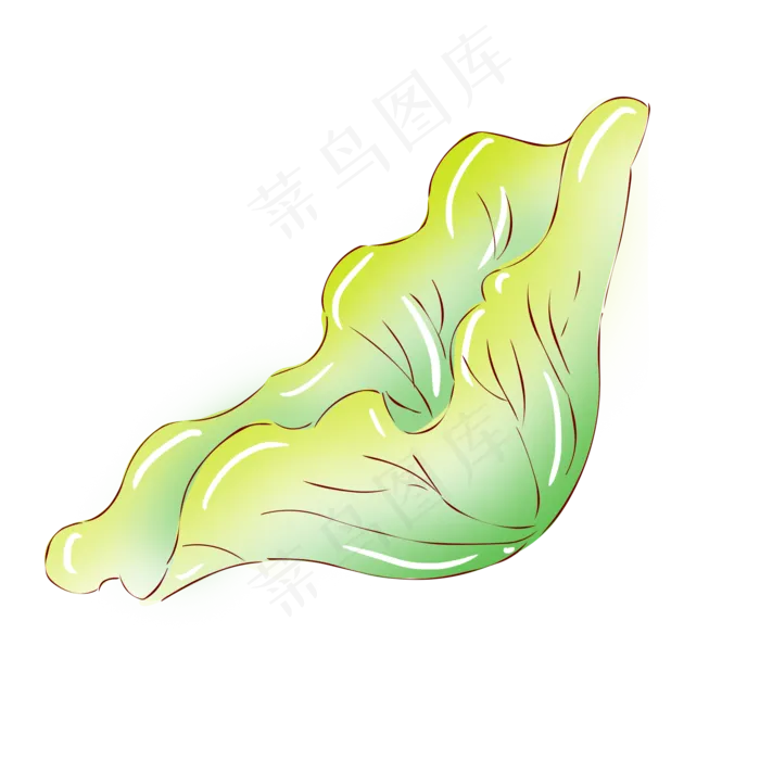 手绘花荷花小清新植物绿色荷叶(2000X2000(DPI:300))psd模版下载