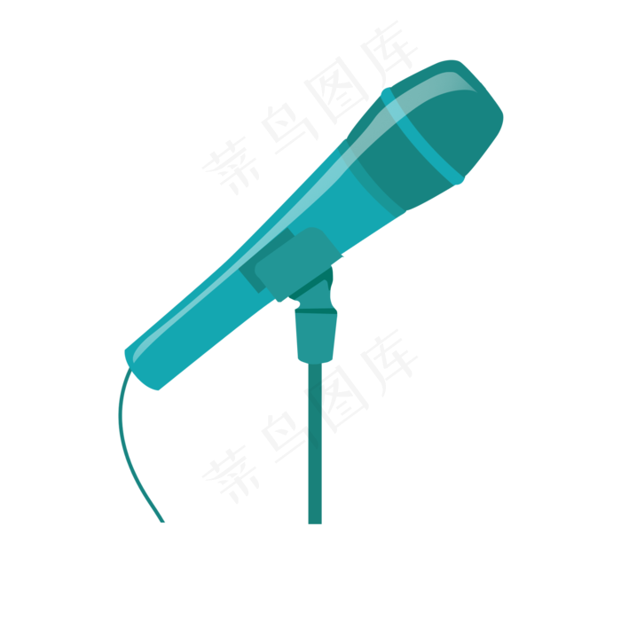 矢量新闻动态蓝色话筒