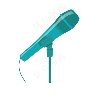 矢量新闻动态蓝色话筒