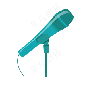 矢量新闻动态蓝色话筒