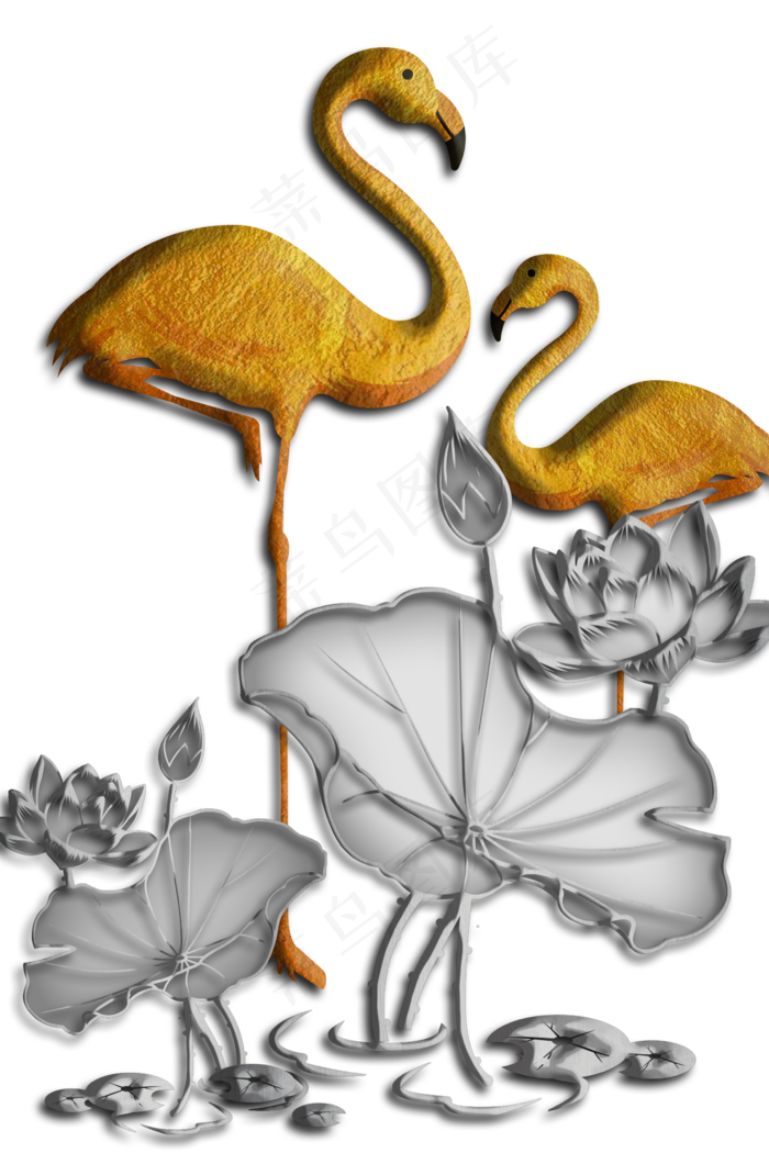烁金风仙鹤荷花黑金(2362X3543(DPI:300))psd模版下载