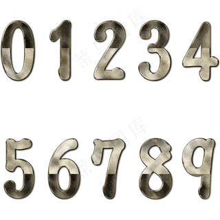 原创磨砂金属数字