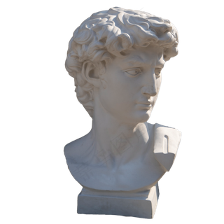 一个白色的大卫雕塑,免抠元素