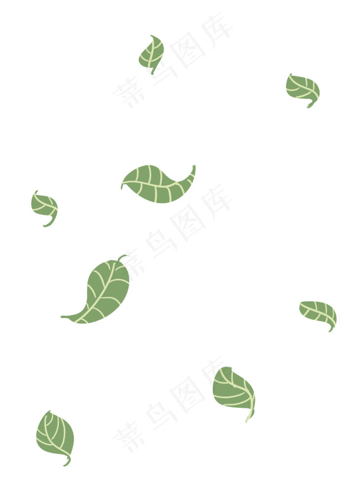 树叶叶子飘落植物扁平