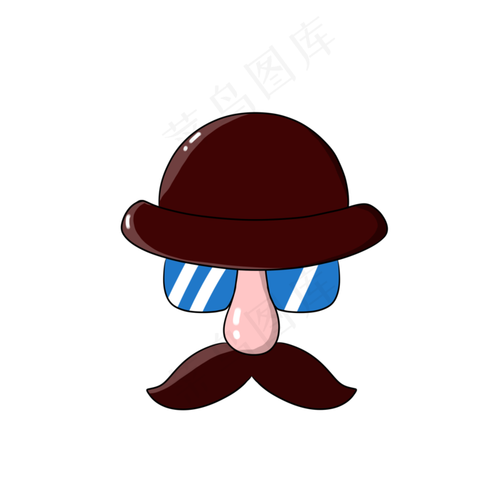 愚人节搞怪眼镜插画,免抠元素