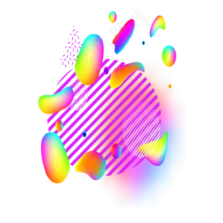 618电商流体渐变主题装饰素材