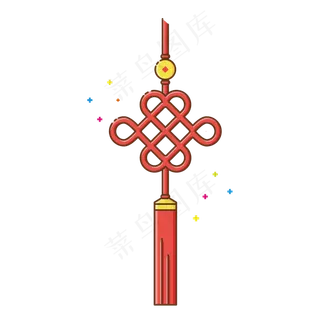 中国结红色喜庆节日装饰图案商用,免抠元素