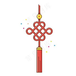 中国结红色喜庆节日装饰图案商用,免抠元素