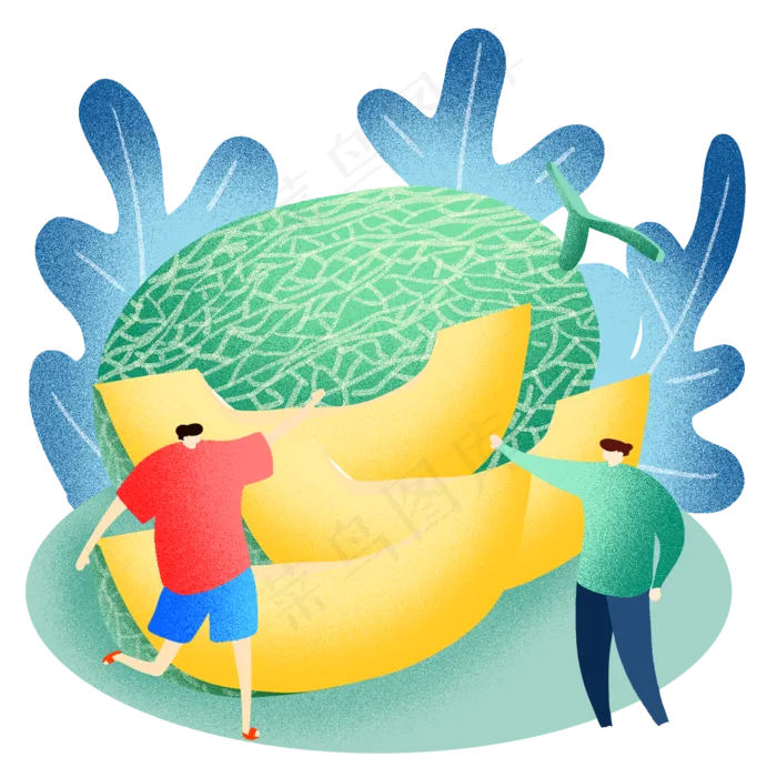 夏季水果哈密瓜(2000X2000(DPI:300))psd模版下载