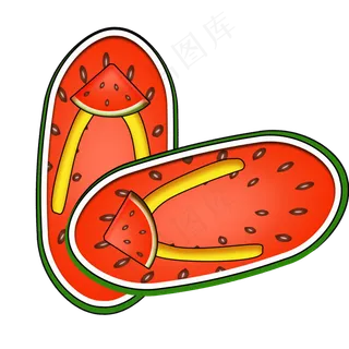 卡通西瓜拖鞋拖鞋 卡通西瓜拖鞋拖鞋