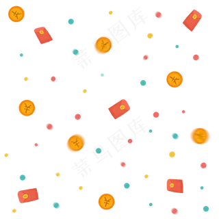 理财漂浮元素金币气氛电商装饰可,免抠元素