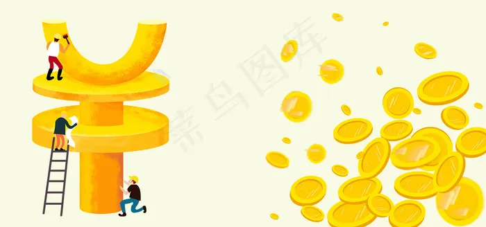 金融金色简约电商淘宝banner(1920*900px 	       )psd模版下载