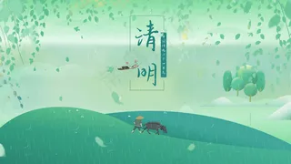 绿色系清明节小清新商用图