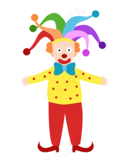 矢量卡通愚人节小丑