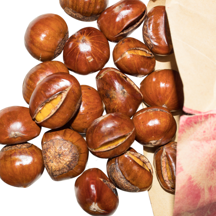 一些美味可口的炒板栗,免抠元素