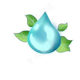 世界节水日植物水滴