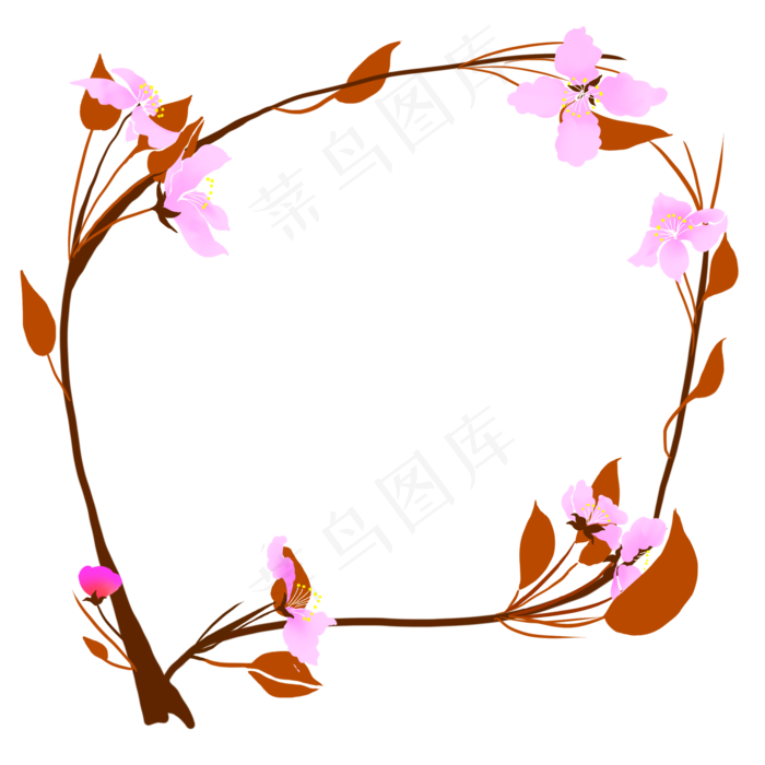 矢量免扣卡通海棠花(2000X2000(DPI:300))psd模版下载
