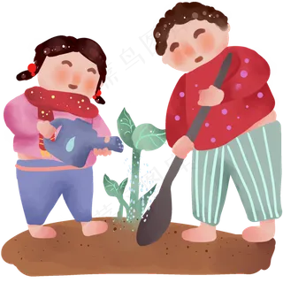 古风植树节场景种树习俗