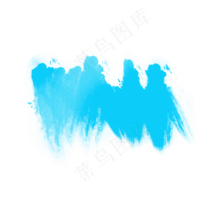 天蓝色水彩油漆不规则颜料喷溅