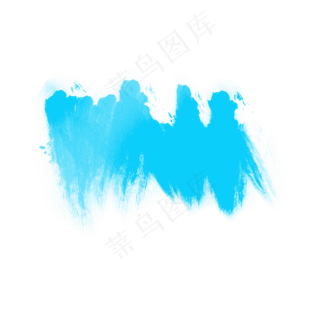 天蓝色水彩油漆不规则颜料喷溅