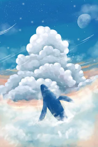 治愈系唯美云中鲸鱼