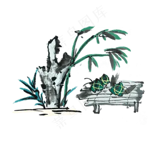 端午节生动粽子手绘