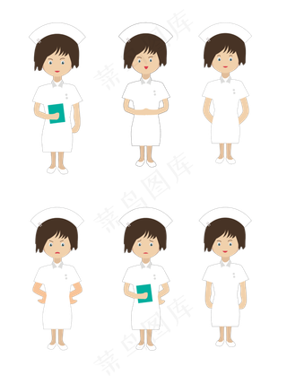 医疗可爱护士人物元素