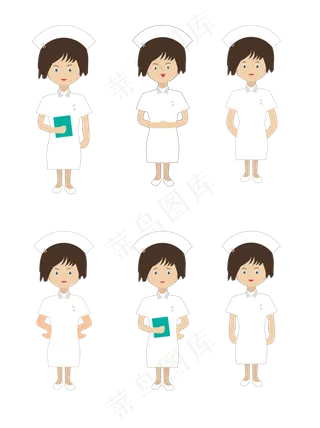 医疗可爱护士人物元素