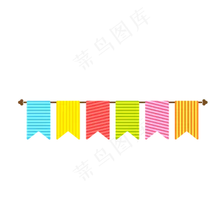 五颜六色彩旗,免抠元素