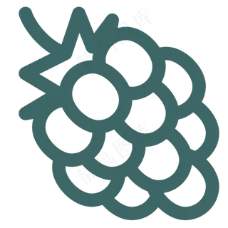 一串卡通葡萄零食