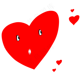 红色爱心小可爱免抠图