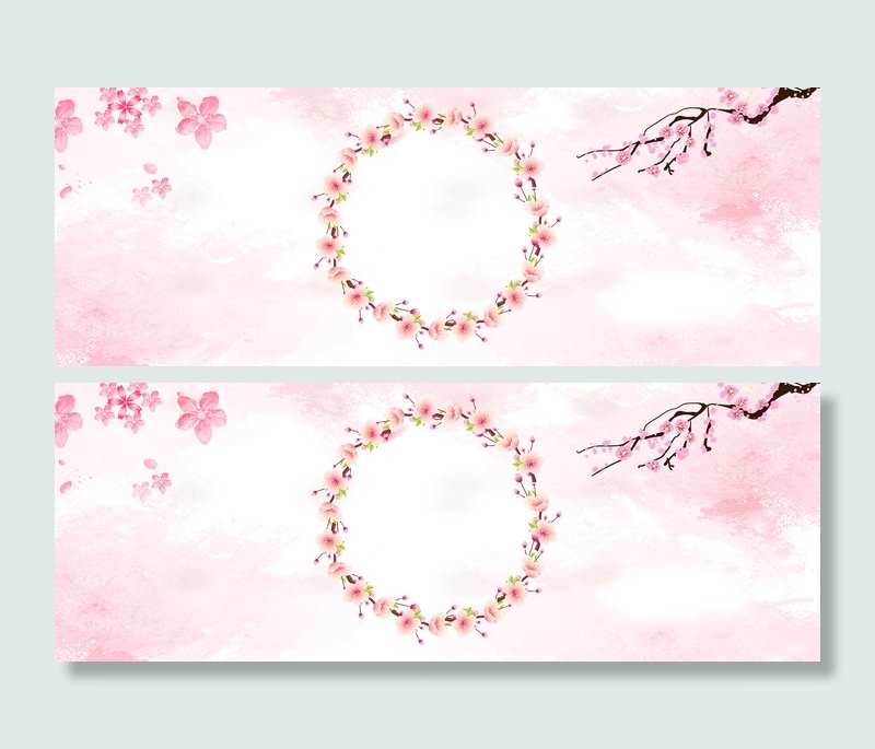 文艺清新水彩banner背景背景图片素材