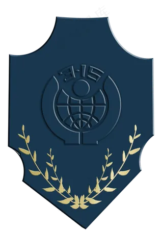 消费者权益日蓝色立体315盾牌